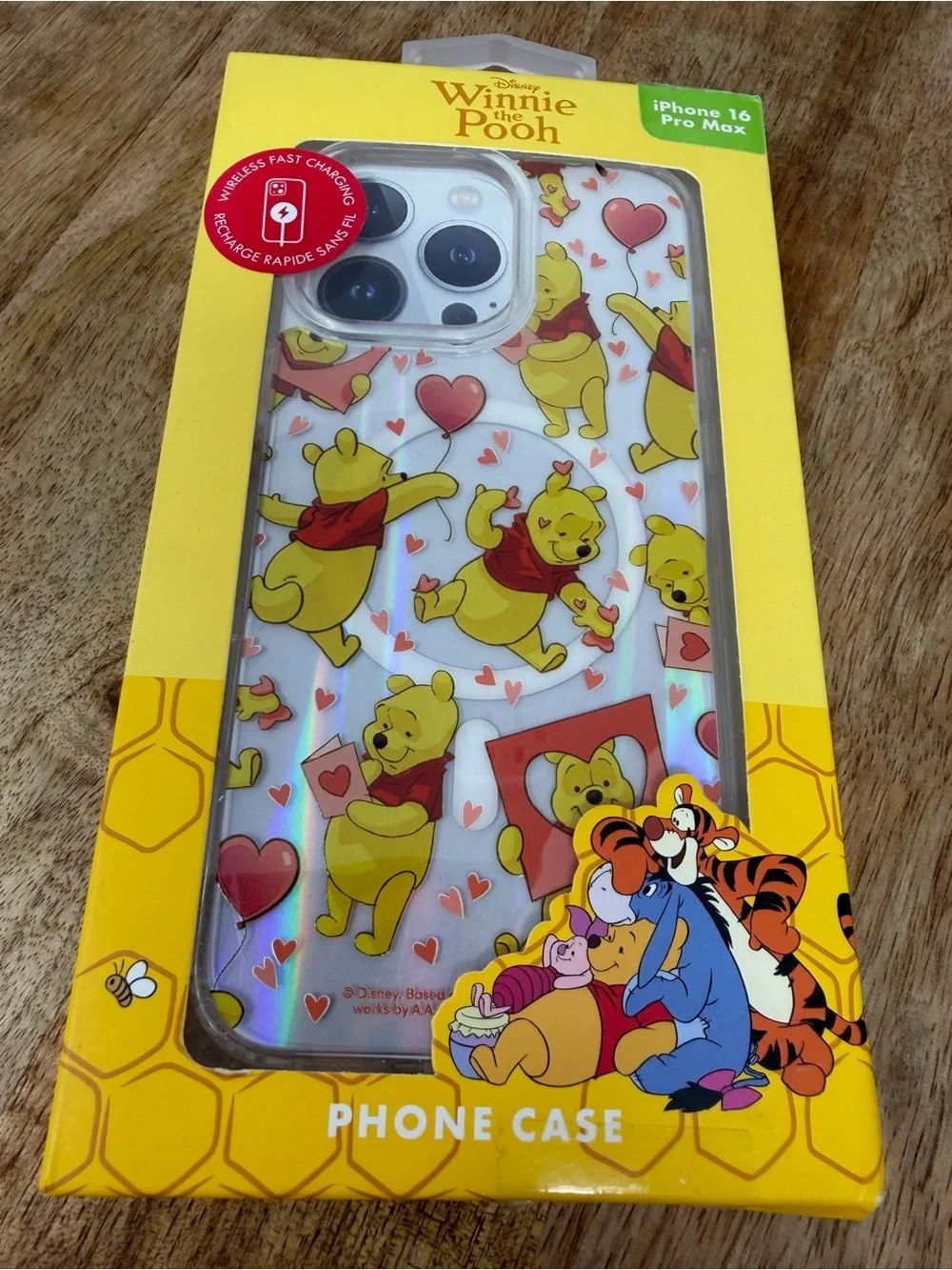 Disney Winnie the Pooh Love Hearts iPhone Case iPhone 16 Pro Max Case